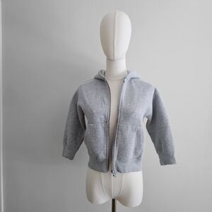 Zara Kids Gray Zip Hoodie Size 6-7Y Cotton Blend